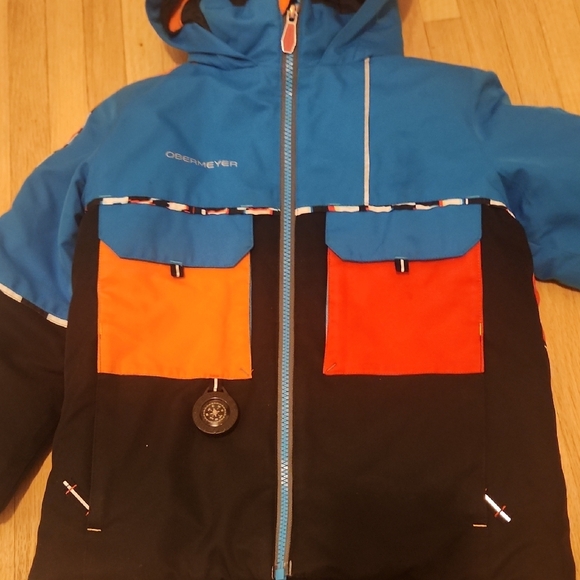 Obermeyer Kids Blue and Red Puffer Jacket - Picture 7 of 7